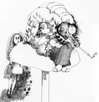 Illustration for article titled Ralph Steadman's artwork for Alice in Wonderland takes you to Gonzoland
